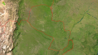 Paraguay Satellite + Borders 1600x900